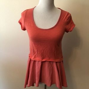 Postmark by Anthropologie peach/orange top - XS